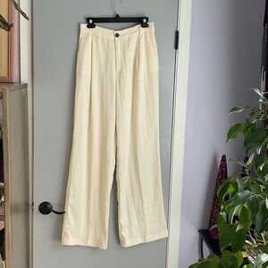 Zara Cream Wide Leg Pants